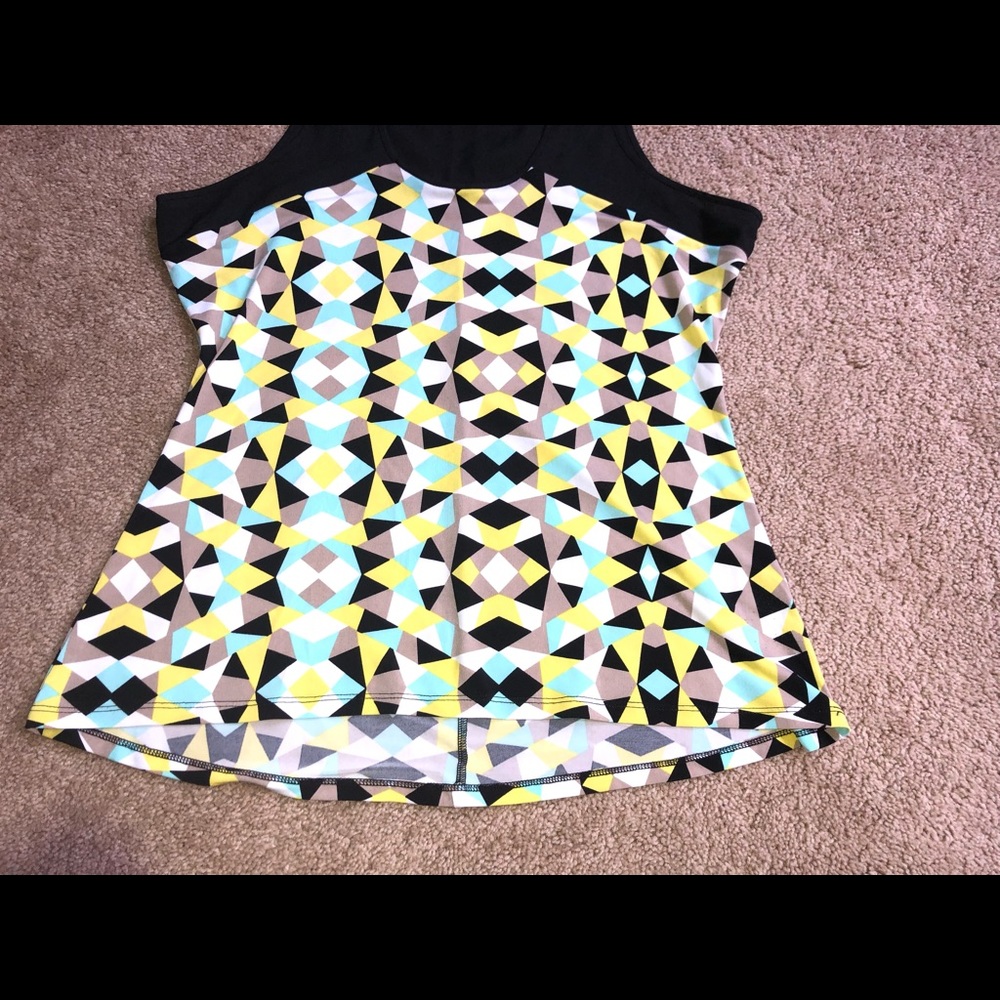 🩵3/$15 MIX& MATCH 🌴Calvin Klein Colorful Slvlss Pullover Hi-Low Tank Top - Picture 3 of 4